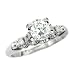14K White Gold Antique Diamond Engagement Ring