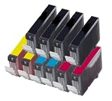 10 Pack Canon PGI-220, CLI-221 (CLI-221BK, CLI-221C, CLI-221M, CLI-221Y) Compatible Inkjet/Ink Cartridge Combo (with Chip) (Two each: PGI-220, CLI-221BK, CLI-221C, CLI-221M, CLI-221Y) for Sale