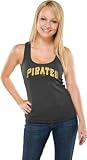 Pittsburgh Pirates Women's Heather Black Tri-Blend Tank Top