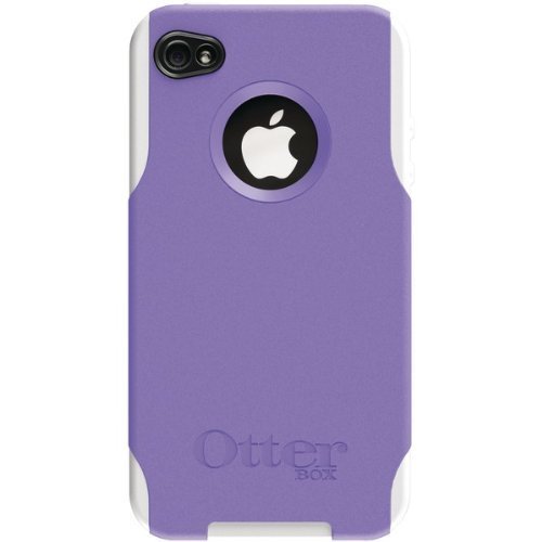 Apple iPhone 4 (AT&T) (Verizon) Otterbox iPhone 4 Commuter Case - Purple and White