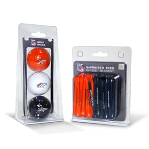 NFL Denver Broncos 3 Pack Golf Balls (50 Pack Team Tees)