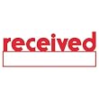 Xstamper "RECEIVED" Title Eco-Stamp, Pre-inked/Re-inkable, 0.5 x 1.625 Inches, Red (4404)