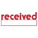 Xstamper "RECEIVED" Title Eco-Stamp, Pre-inked/Re-inkable, 0.5 x 1.625 Inches, Red (4404)