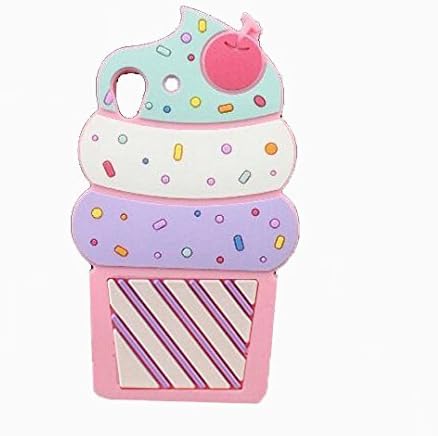 Thunderous HTC 626 Case,HTC 626s Cherry ice cream Case,3D Cute Cherry ice cream Soft Silicone Back Case Cover For HTC Desire 626 Pink