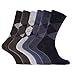 Mens Pattern Cotton Blend Argyle Socks (Pack Of 6)
