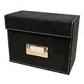 Faux-Suede CD File Box - Black