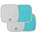 Neat Solutions Solid Woven Terry Washcloth Set, Teal Elephant, 4-Count