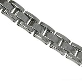 Tungsten Carbide Bracelet with satin finish Length: 8.5 Width: 12mm Weight: 104g