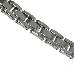 Tungsten Carbide Bracelet with satin finish Length: 8.5" Width: 12mm Weight: 104g