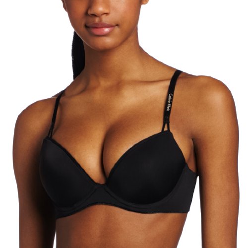Calvin Klein Women's Seductive Comfort Customized Lift Bra, Black, 34DD