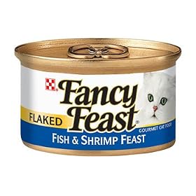 Fancy Feast Flaked Fish and Shrimp Feast Gourmet Cat Food