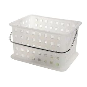 <b>Small Stackable Bathroom Tote with Chrome Handle - Clear by InterDesign</b>
