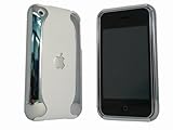 iPhone 3G/3GS Hard case Silver Chrome & White"Flux"