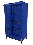 Blue 4 Tier Portable Storage Rack Organiser with Protective Cover