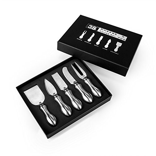 3s 5 piece cheese knives set designed to serve cut slice shave an…