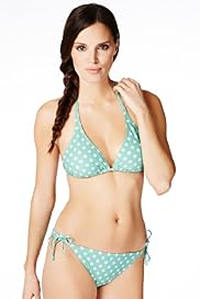 Halterneck Spotted Triangle Bikini Top