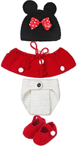 WELVT Newborn Baby Boy Girl Photography Prop Costume Handmade Knitted Crochet 034