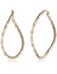 14k Italian Yellow Gold Diamond-Cut Large Twist Earrings