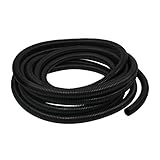 uxcell 波紋ホース　波形管 六角形　ワイヤ　ホース　カバー 配管 　六角チューブ　 長さ10M　外径25mm