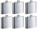 SE 8 oz. Stainless Steel Hip Flask (Pkg. of 6)
