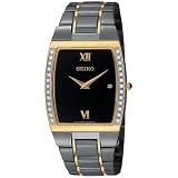 Seiko Mens Diamond Dress Black Ion Watch #SKP340 by Seiko
