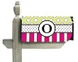 Monogram Peppy Pink & Green Polka Dot Magnetic Mailbox Cover - O Monogram Peppy Pink & Green Polka Dot Magnetic Mailbox Cover - O