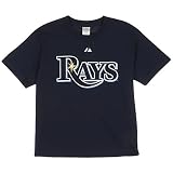 Majestic MLB Tampa Bay Rays Zobrist T-Shirt NAVY BLUE Medium 8-10
