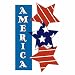 America with Stars Sculpted Artistic Blends Garden Size Flag
