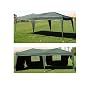 Confidence 10' x 20' Pop Up Gazebo WITH SIDES + Carry Bag Racing Green