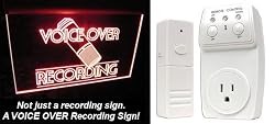 Voice Over Recording Sign with Wireless Remote Control Switch