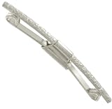 Sterling Silver Pl Mens Floral Collar Bar Clip 2 1/2" Ky & Co USA Made