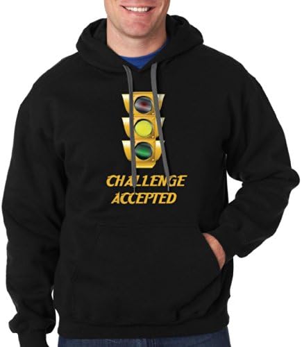 Challenge Accepted Trafic Light Hoodie Sweater Medium Black