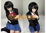 Another♪ 見崎 鳴風♪女性制服＋アイマスク＋ウイッグ　フルセット　コスプレ衣装　 新品　完全オーダメイドも対応可能
