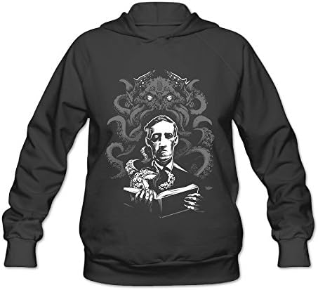 Shehe Women's Cthulhu Long Sleeve Cozy Pullover L Black