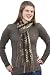 Handmade Artisan Alpaca Natural Fiber Scarf and Wool Blended Winter Scarf - Wooden Cabin in Winter (Large,one-of-a-kind)
