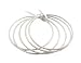 Bracelet - B229 - 5pc Bangle Set - Size L (70mm) ~ Frosty Silver Tone