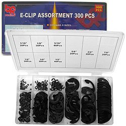 New Trademark E-Clip Shop Assortment 300 Clips Essential Kit For Auto Appliance & Mechanical Repair