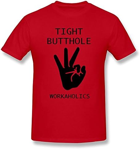 WANMENG Workaholics-tight Butthole Tees For Man 3X Red