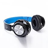 Inepo Bluetooth Wireless Foldable Headphone Stereo - iNepo BTH1 Bluetooth Headphones Wireless Foldable Stereo Hifi Player With Mic Support Tf Card (Black-blue(D18))