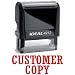 CUSTOMER COPY Red Office Stock Self-Inking Rubber Stamp