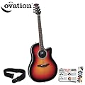 Ovation Celebrity ICC24-1 Acoustic-Electric Super Guitar Kit - Includes: 16-Pick GO-DPS/Planet Waves Sampler