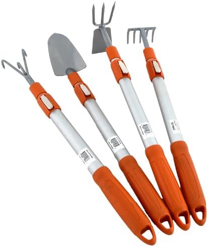4 Piece Extendable Garden Tool Set