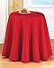 Collections Etc 70 Inch Round Solid Colored Tablecloth, 100% Durable Polyester, Red