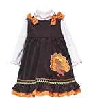 Rare Editions Girls 2-6x Thanksgiving Turkey Jumper