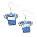 NFL New York Giants Glitter Jersey Earrings