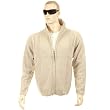 Thug or Angel Men's Jet Black collection, stone full zip knitted cardigan. JBLK3884