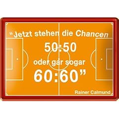 Chancen 50:50 (Reiner Calmund) Blechpostkarte