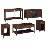 kathy ireland Office by Bush Furniture Grand Expressions Americana Family Work-N-Play Collection, 47-Inch Bundle, Warm Molasses