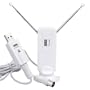 August DTA225W Antenne Amplifi�e pour la TNT - Antenne Num�rique Portable avec Amplificateur de Signal pour R�cepteur TV USB / T�l�vision Num�rique / Radio DAB - Avec Clip de Montage et un Support Ventouse Amovible - Aussie en Noir: DTA225B