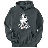 Hoodie Mens Dark Silver  Australian Shepherd TRUE LOVE  Dogs